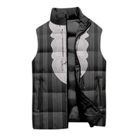 Liberia Black Kpelle Traditional Pattern Sleeveless Puffer Jacket - Wonder Print Shop