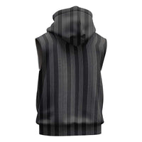 Liberia Black Kpelle Traditional Pattern Sleeveless Zip Hoodie - Wonder Print Shop