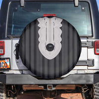 Liberia Black Kpelle Traditional Pattern Spare Tire Cover - Wonder Print Shop