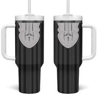 Liberia Black Kpelle Traditional Pattern Tumbler With Handle - Wonder Print Shop