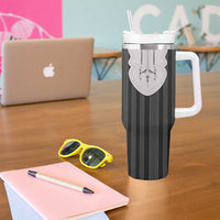 Liberia Black Kpelle Traditional Pattern Tumbler With Handle - Wonder Print Shop