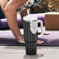 Liberia Black Kpelle Traditional Pattern Tumbler With Handle - Wonder Print Shop