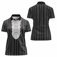 Liberia Black Kpelle Traditional Pattern Women Polo Shirt - Wonder Print Shop