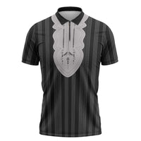 Liberia Black Kpelle Traditional Pattern Zipper Polo Shirt - Wonder Print Shop