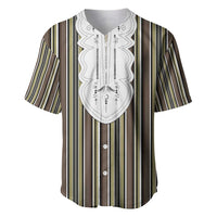 Liberia Brown Kpelle Traditional Pattern Baseball Jersey - Wonder Print Shop