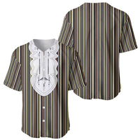 Liberia Brown Kpelle Traditional Pattern Baseball Jersey - Wonder Print Shop
