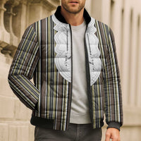 Liberia Brown Kpelle Traditional Pattern Bomber Puffer Jacket - Wonder Print Shop