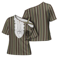 Liberia Brown Kpelle Traditional Pattern Cross Shoulder Shirt - Wonder Print Shop