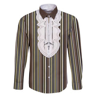 Liberia Brown Kpelle Traditional Pattern Family Matching Long Sleeve Bodycon Dress and Hawaiian Shirt - Wonder Print Shop