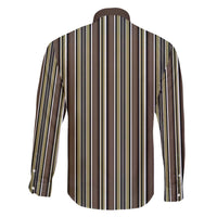 Liberia Brown Kpelle Traditional Pattern Family Matching Off The Shoulder Long Sleeve Dress and Hawaiian Shirt - Wonder Print Shop