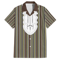 Liberia Brown Kpelle Traditional Pattern Family Matching Off Shoulder Short Dress and Hawaiian Shirt - Wonder Print Shop