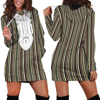 Liberia Brown Kpelle Traditional Pattern Hoodie Dress - Wonder Print Shop