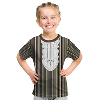 Liberia Brown Kpelle Traditional Pattern Kid T Shirt - Wonder Print Shop