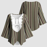 Liberia Brown Kpelle Traditional Pattern Kimono Sleeve Blouse - Wonder Print Shop