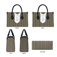 Liberia Brown Kpelle Traditional Pattern Leather Bag - Wonder Print Shop