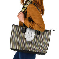 Liberia Brown Kpelle Traditional Pattern Leather Tote Bag - Wonder Print Shop