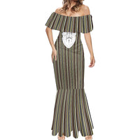 Liberia Brown Kpelle Traditional Pattern Mermaid Dress - Wonder Print Shop