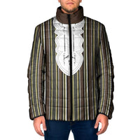 Liberia Brown Kpelle Traditional Pattern Padded Jacket - Wonder Print Shop