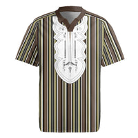 Liberia Brown Kpelle Traditional Pattern Rugby Jersey - Wonder Print Shop