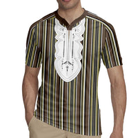 Liberia Brown Kpelle Traditional Pattern Rugby Jersey - Wonder Print Shop