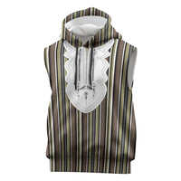 Liberia Brown Kpelle Traditional Pattern Sleeveless Hoodie - Wonder Print Shop