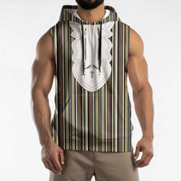 Liberia Brown Kpelle Traditional Pattern Sleeveless Hoodie - Wonder Print Shop