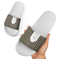 Liberia Brown Kpelle Traditional Pattern Slide Sandals - Wonder Print Shop