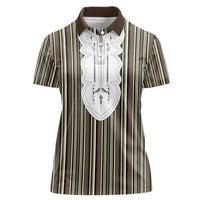 Liberia Brown Kpelle Traditional Pattern Women Polo Shirt - Wonder Print Shop