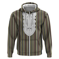 Liberia Brown Kpelle Traditional Pattern Zip Hoodie - Wonder Print Shop