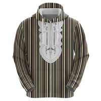 Liberia Brown Kpelle Traditional Pattern Zip Hoodie - Wonder Print Shop