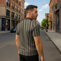 Liberia Brown Kpelle Traditional Pattern Zipper Polo Shirt - Wonder Print Shop