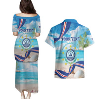 Cape Verde Morabeza Couples Matching Puletasi and Hawaiian Shirt Island Welcome - Wonder Print Shop