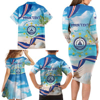 Cape Verde Morabeza Family Matching Long Sleeve Bodycon Dress and Hawaiian Shirt Island Welcome - Wonder Print Shop