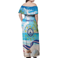 Cape Verde Morabeza Family Matching Off Shoulder Maxi Dress and Hawaiian Shirt Island Welcome - Wonder Print Shop