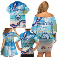 Cape Verde Morabeza Family Matching Off Shoulder Short Dress and Hawaiian Shirt Island Welcome - Wonder Print Shop