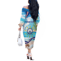 Cape Verde Morabeza Off The Shoulder Long Sleeve Dress Island Welcome - Wonder Print Shop