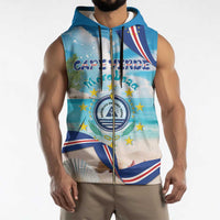 Cape Verde Morabeza Sleeveless Zip Hoodie Island Welcome - Wonder Print Shop