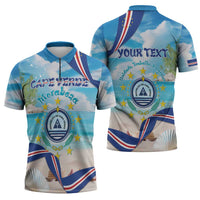 Cape Verde Morabeza Zipper Polo Shirt Island Welcome - Wonder Print Shop