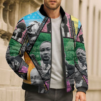 Civil Rights Leader Bomber Puffer Jacket Dream of Freedom - Wonder Print Shop