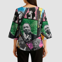 Civil Rights Leader Kimono Sleeve Blouse Dream of Freedom - Wonder Print Shop