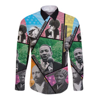 Civil Rights Leader Long Sleeve Button Shirt Dream of Freedom - Wonder Print Shop