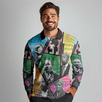 Civil Rights Leader Long Sleeve Polo Shirt Dream of Freedom - Wonder Print Shop