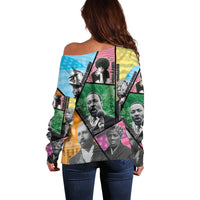 Civil Rights Leader Off Shoulder Sweater Dream of Freedom - Wonder Print Shop
