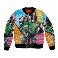 Civil Rights Leader Sleeve Zip Bomber Jacket Dream of Freedom - Wonder Print Shop