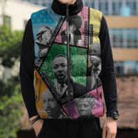 Civil Rights Leader Sleeveless Puffer Jacket Dream of Freedom - Wonder Print Shop