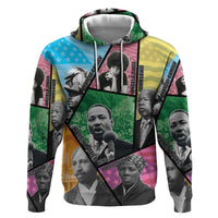 Civil Rights Leader Zip Hoodie Dream of Freedom - Wonder Print Shop