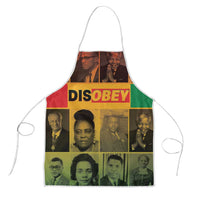 Disobey Black History Tribute Apron Honoring the Civil Rights Legacy - Wonder Print Shop