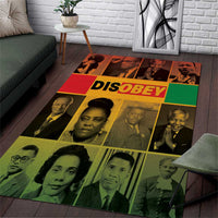 Disobey Black History Tribute Area Rug Honoring the Civil Rights Legacy - Wonder Print Shop