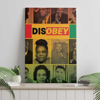 Disobey Black History Tribute Canvas Wall Art Honoring the Civil Rights Legacy - Wonder Print Shop