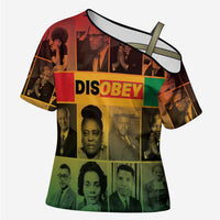 Disobey Black History Tribute Cross Shoulder Shirt Honoring the Civil Rights Legacy - Wonder Print Shop